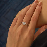 2 Carat Cushion-Cut Moissanite Solitaire Engagement Ring