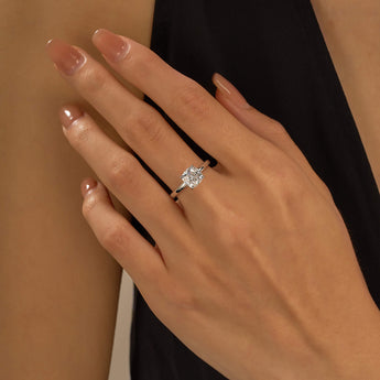 2 Carat Cushion-Cut Moissanite Solitaire Engagement Ring
