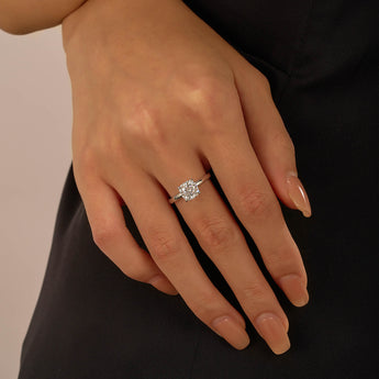 2 Carat Cushion-Cut Moissanite Solitaire Engagement Ring