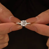 2 Carat Cushion-Cut Moissanite Solitaire Engagement Ring