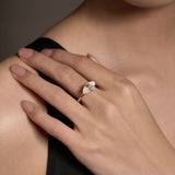 3 Carat Marquise Moissanite East West Solitaire Ring