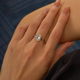 4 Carat Elongated Cushion Cut Moissanite Solitaire Engagement Ring
