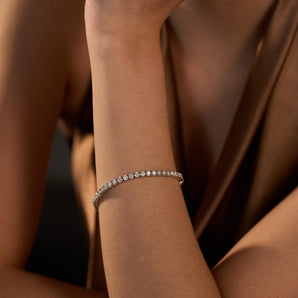 7.2 Carat Classic Round Moissanite Tennis Bracelet