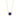 Royal Blue Sapphire Round With Halo Style Pendant Necklace