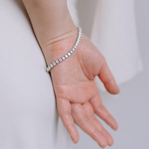 7.2 Carat Round Moissanite Tennis Bracelet