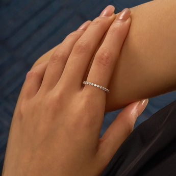 Elegant Half Eternity Wedding Ring