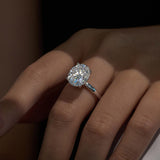 8 Carat Luminous Oval Cut Moissanite Solitaire Ring