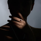 2 Carat Marquise Shaped Moissanite Solitaire Ring with Hidden Halo