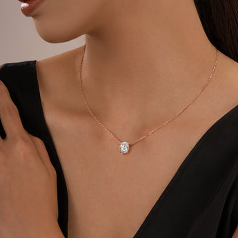 EPI Jewelry Oval Cut Moissanite Solitaire Pendant Necklace