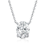 EPI Jewelry Oval Cut Moissanite Solitaire Pendant Necklace