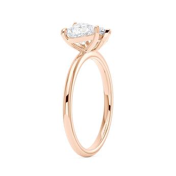 Pear Heart Moissanite Toi et Moi Ring