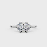 4 Carat Oval Moissanite East West Engagement Ring