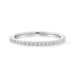 Round Cut Half Eternity Wedding Ring