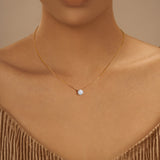 EPI Jewelry Round Cut Moissanite Solitaire Pendant Necklace