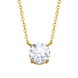 EPI Jewelry Round Cut Moissanite Solitaire Pendant Necklace