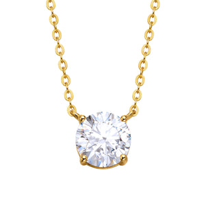 EPI Jewelry Round Cut Moissanite Solitaire Pendant Necklace