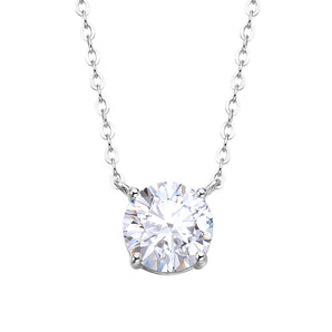 EPI Jewelry Round Cut Moissanite Solitaire Pendant Necklace