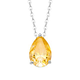 EPI Jewelry Teardrop Pear Moissanite Solitaire Pendant Necklace
